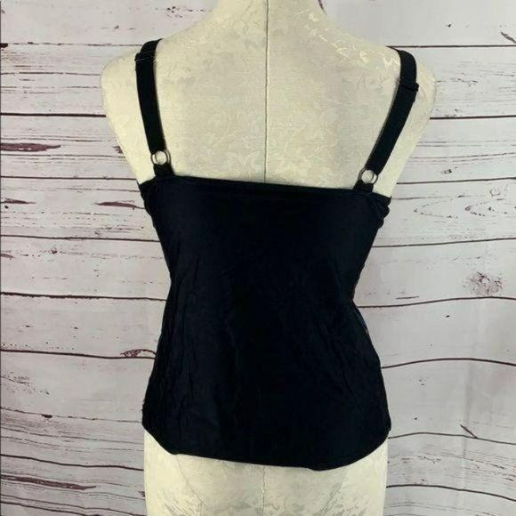 Attraco Knotted Front Salmon Coral Tankini Swimsuit Size Medium - Picture 3 of 8